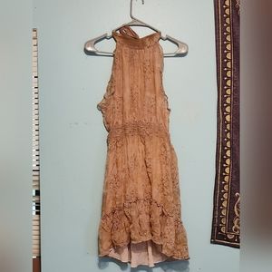 Dusty rose colored Chelsea and Violet mid length dress
